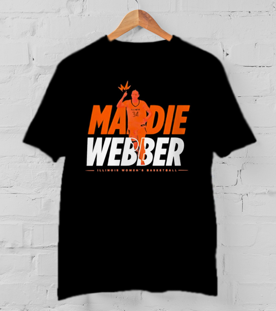 Maddie Webber Illinois Women's Basketball Fighting Illini T-Shirt