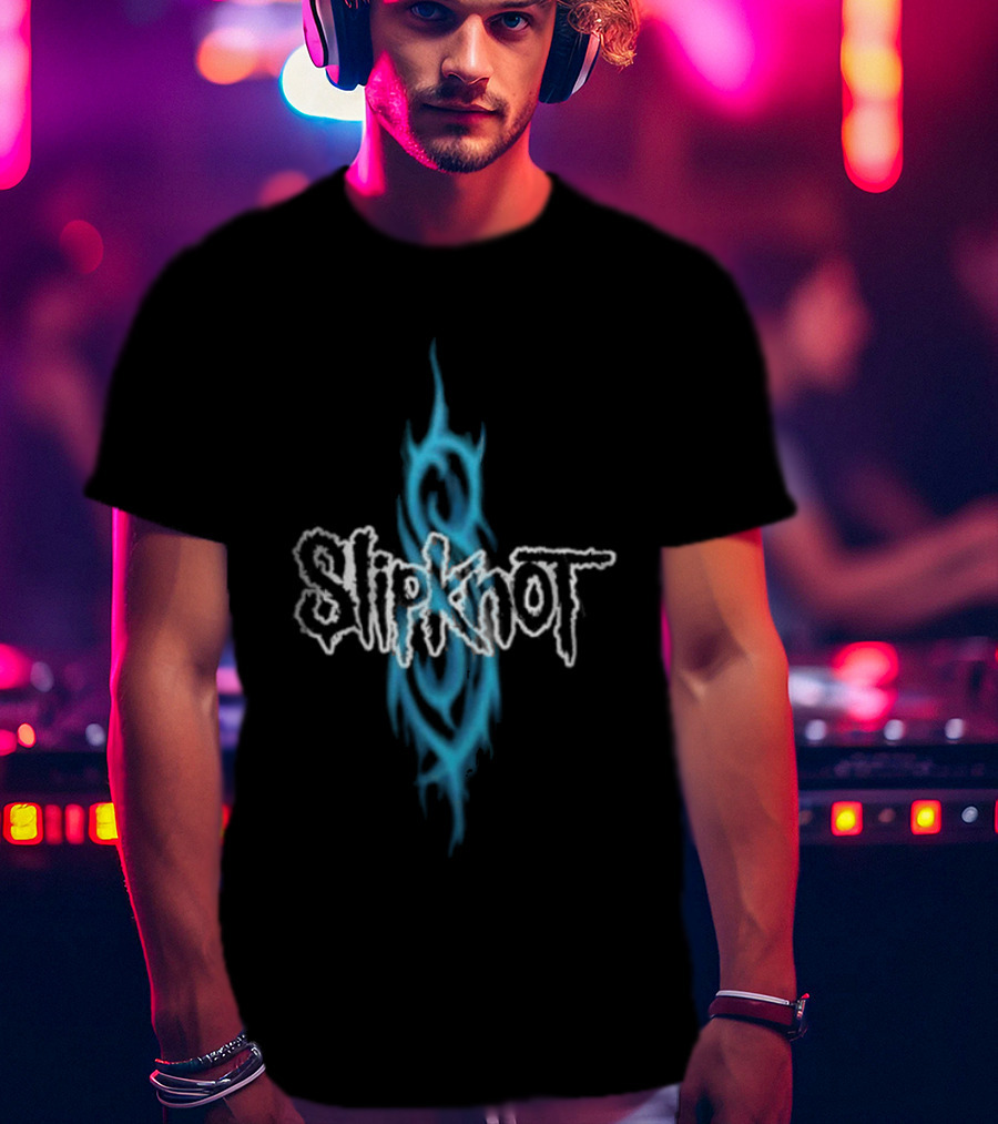 Slipknot Sicest Stadium Tour 2027 Signed Blue Flame T-Shirt