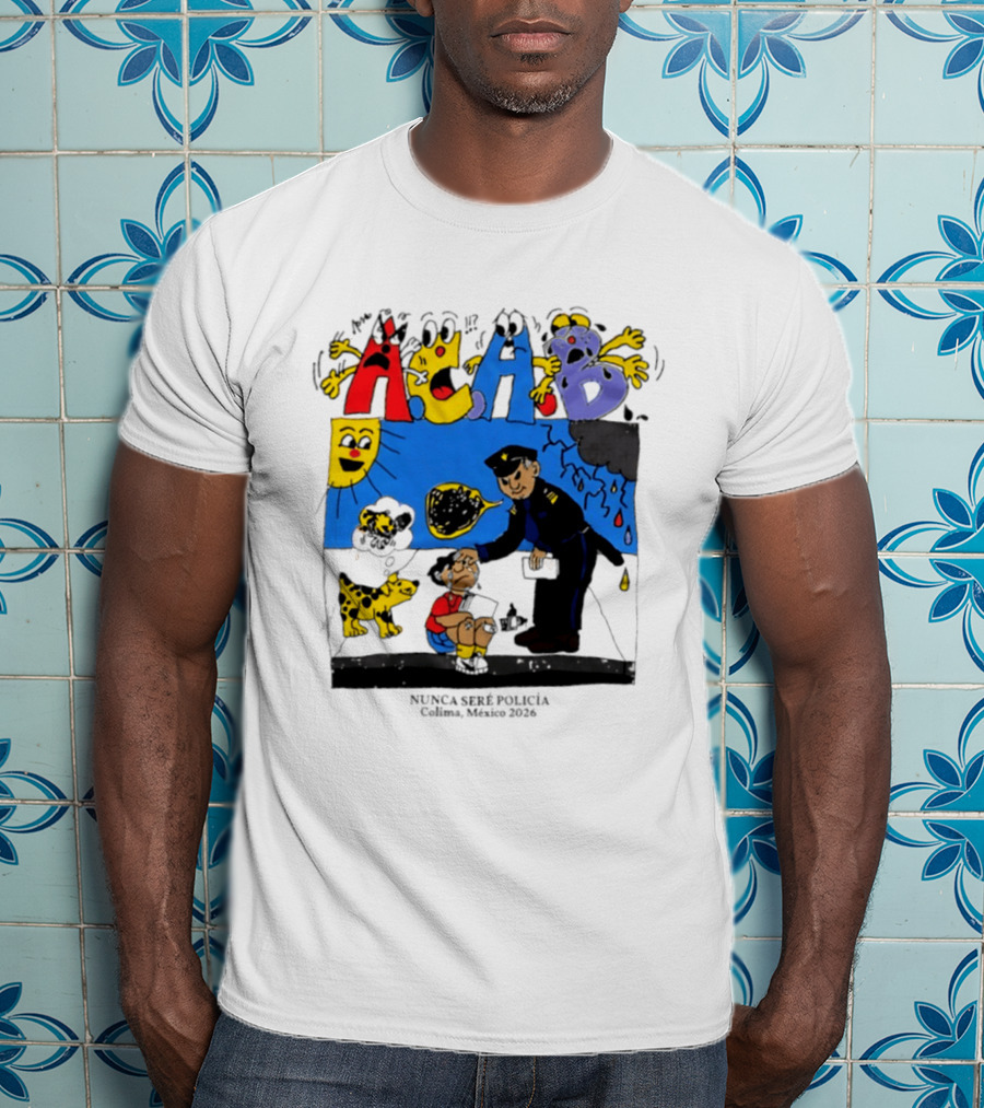 ACAB Nunca Seré Policía Colima México 2026 Sun Dog Police Officer And Storm Cloud Scene T-Shirt