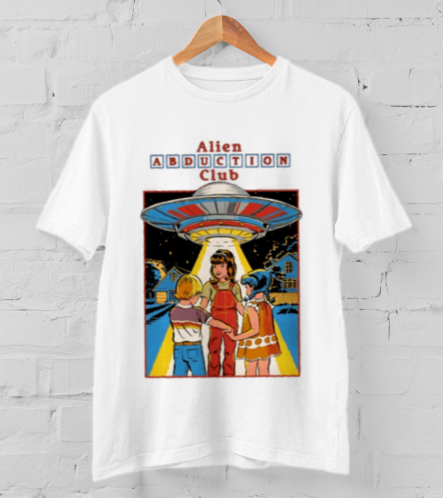 Alien Abduction Club UFO Extraterrestrial Beam On Children Scene T-Shirt