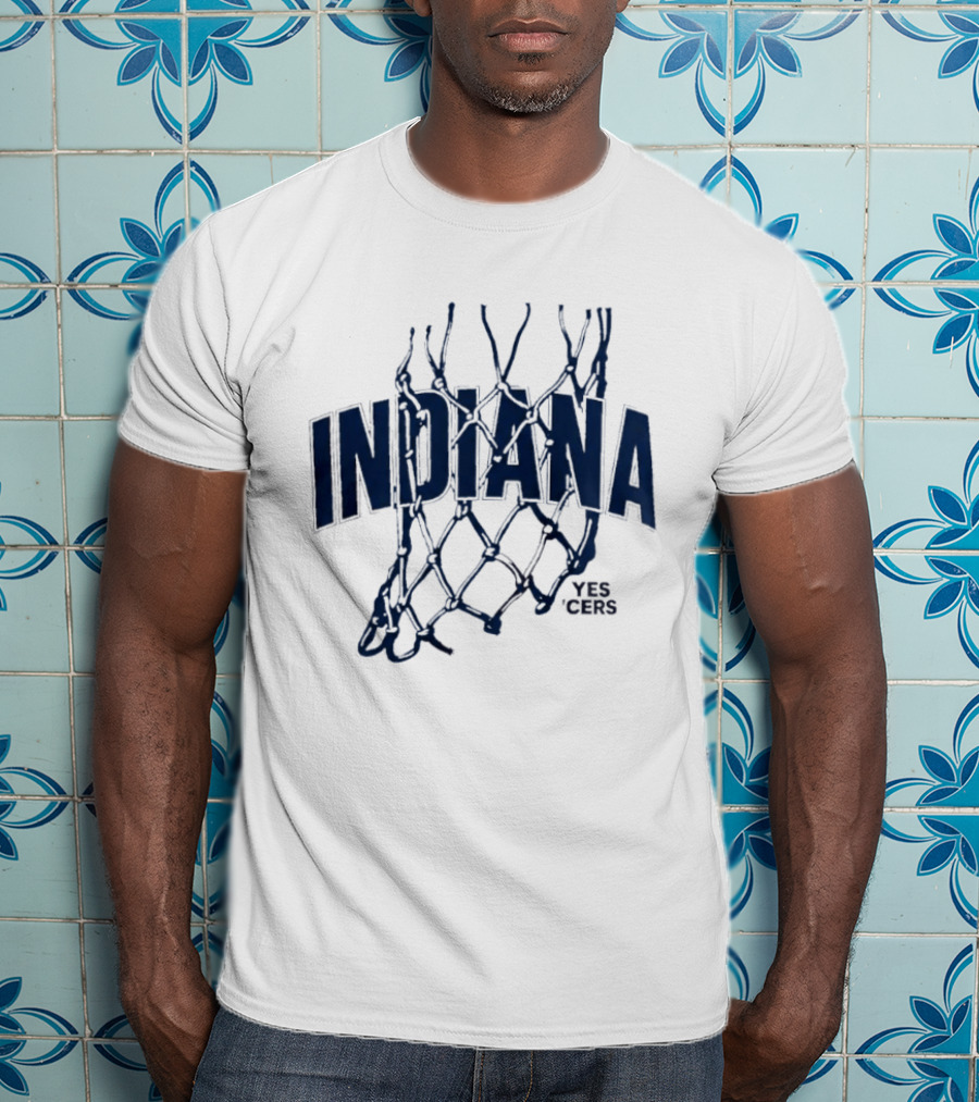 Indiana Pacers Yes Cers 2026 Opening Night Basketball Net T-Shirt