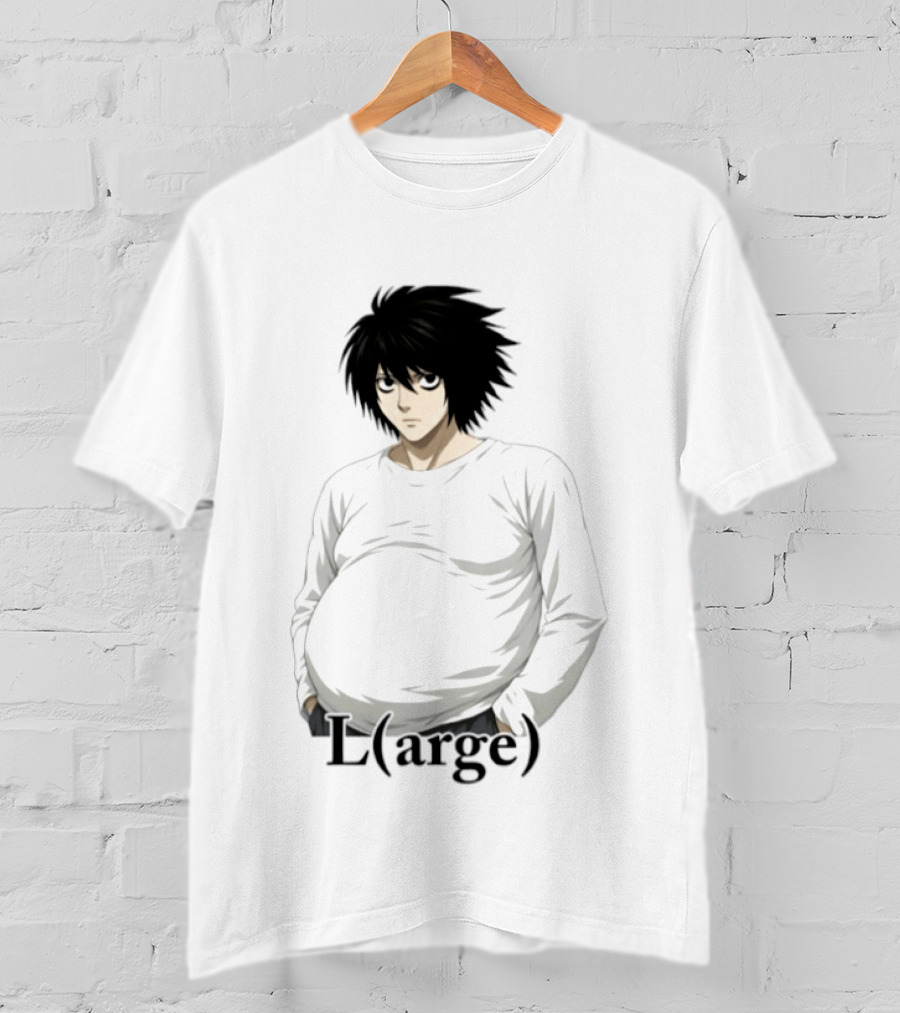 L Large L Lawliet Death Note Anime Meme T-Shirt