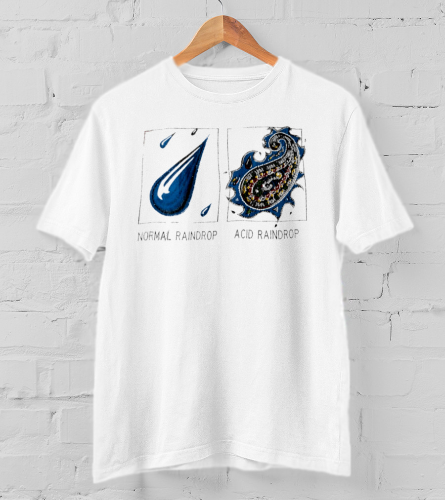Normal Raindrop Acid Raindrop Science Humor Cartoon T-Shirt