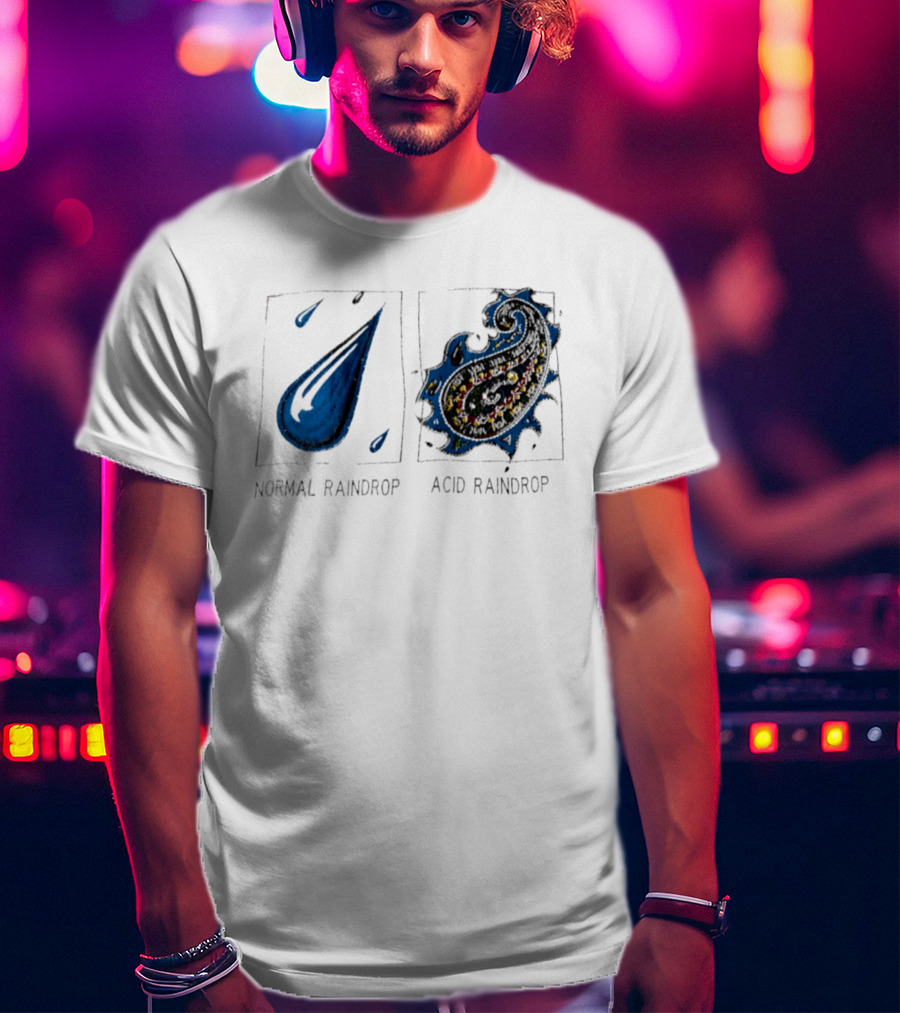 Normal Raindrop Acid Raindrop Science Humor Cartoon T-Shirt