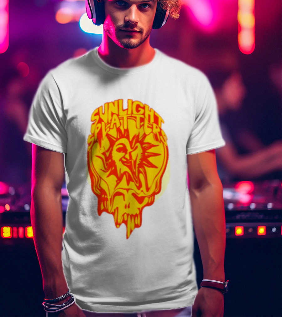 Sunlight Splatters Grateful Dead Psychedelic Skull T-Shirt