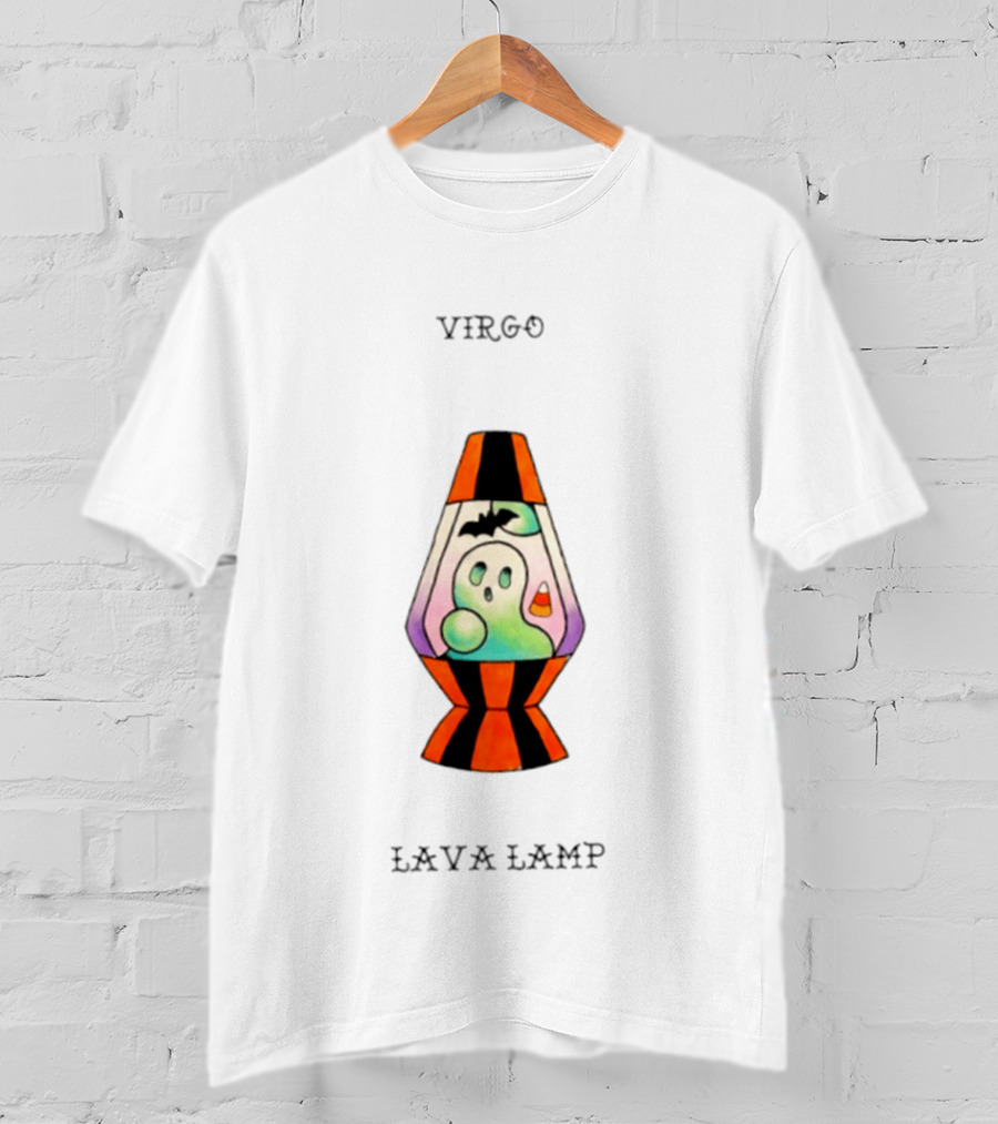 Virgo Lava Lamp Halloween Ghost Zodiac Astrology T-Shirt