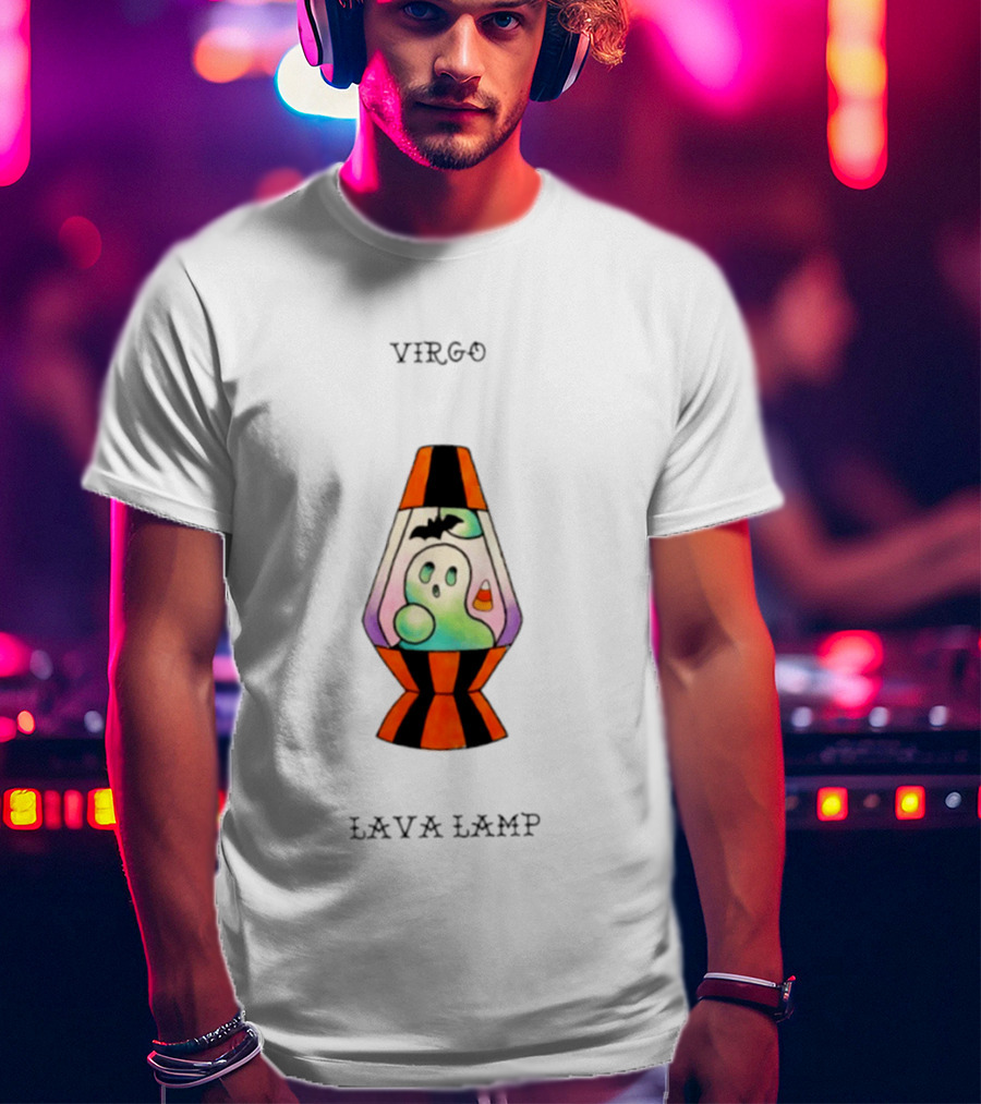 Virgo Lava Lamp Halloween Ghost Zodiac Astrology T-Shirt