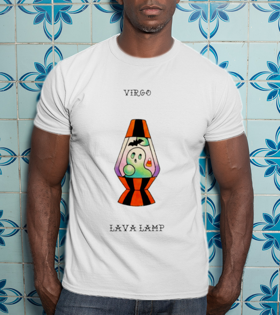 Virgo Lava Lamp Halloween Ghost Zodiac Astrology T-Shirt