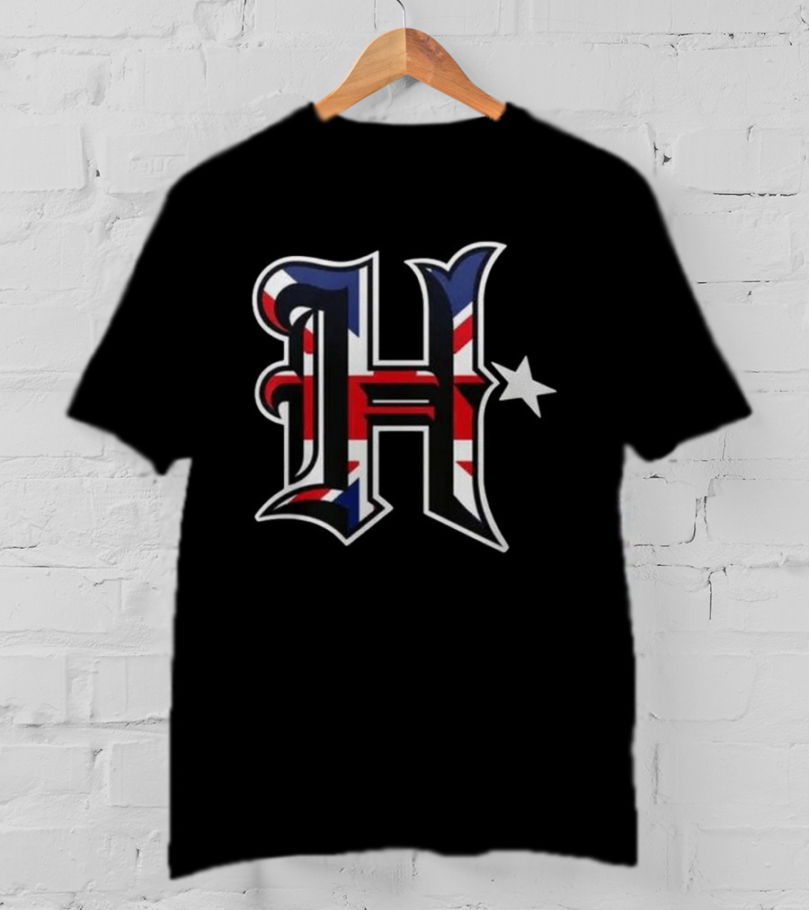 Houston Texans London 2026 Black Union Jack H T-Shirt