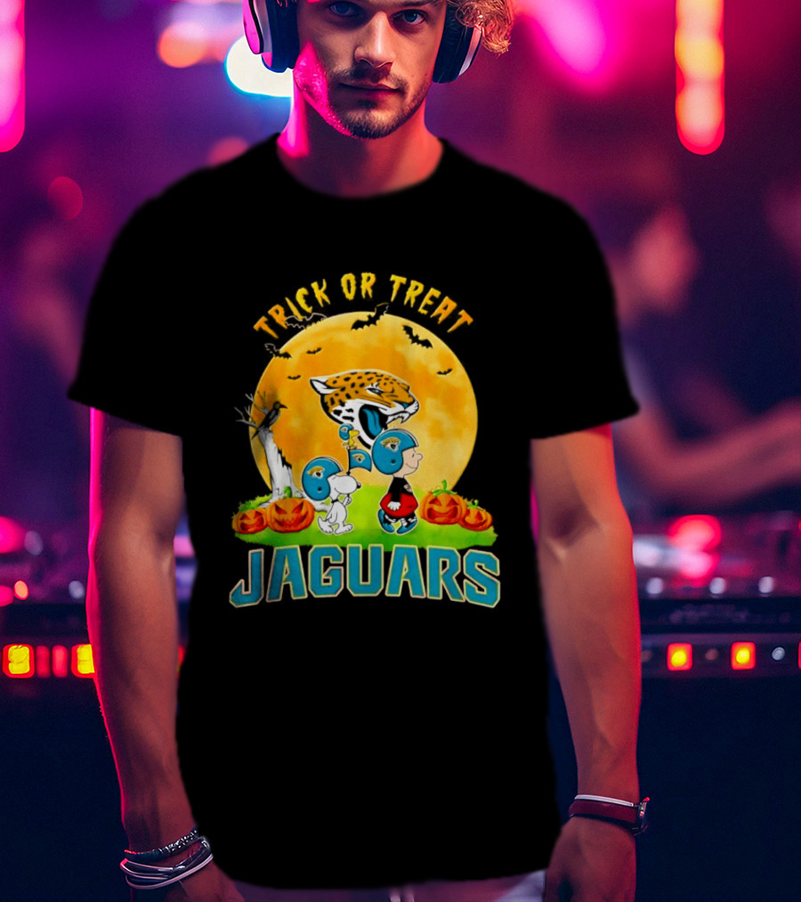 Trick Or Treat Jacksonville Jaguars Peanuts Halloween Abbey Road 2026 T-Shirt