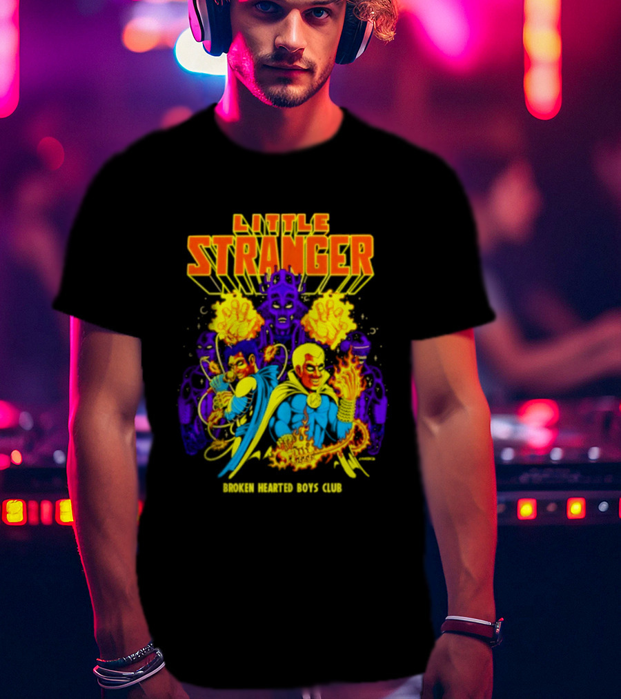 Little Stranger Broken Hearted Boys Club Comic Style Superheroes T-Shirt