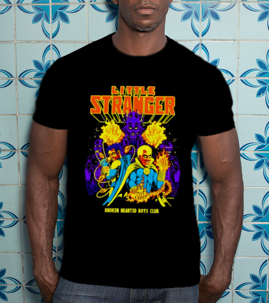 Little Stranger Broken Hearted Boys Club Comic Style Superheroes T-Shirt