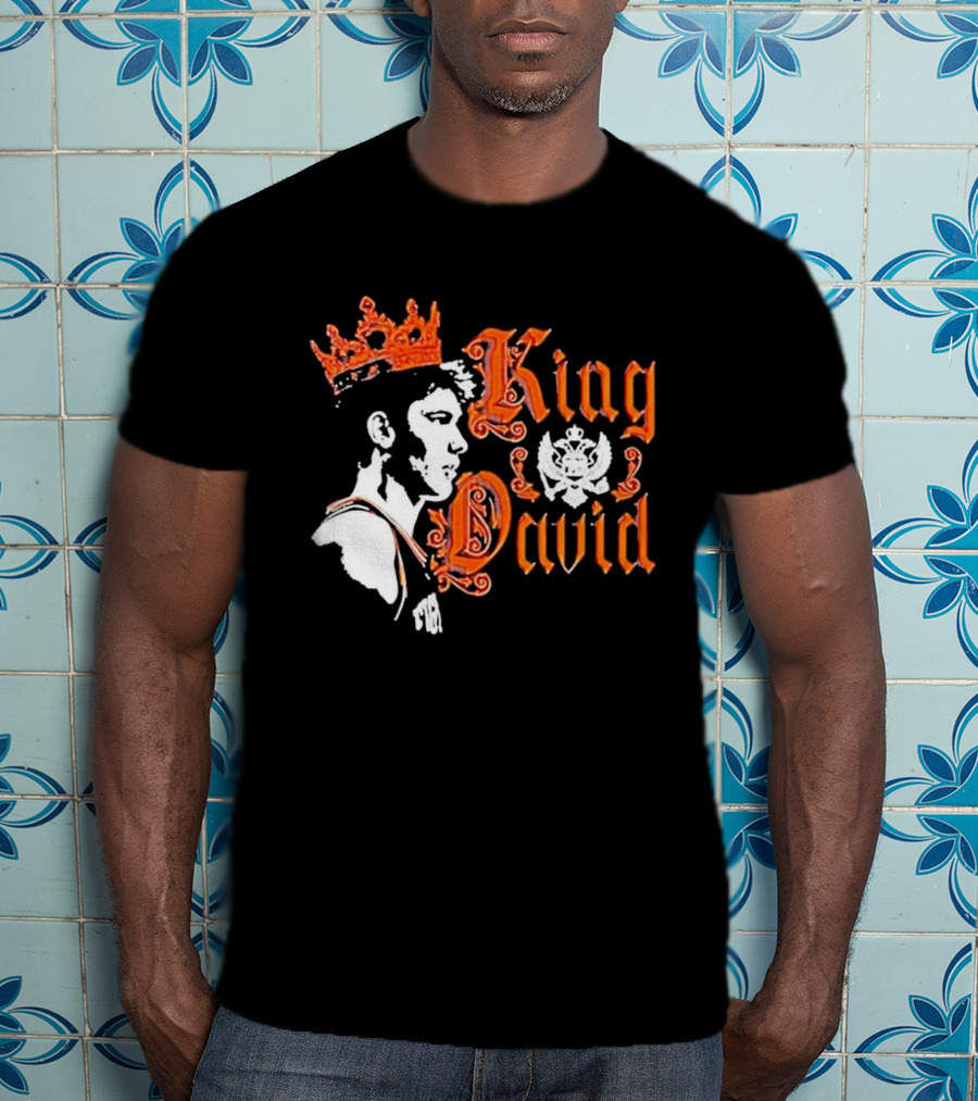 Illinois Fighting Illini Mens Basketball King David Mirkovic T-Shirt