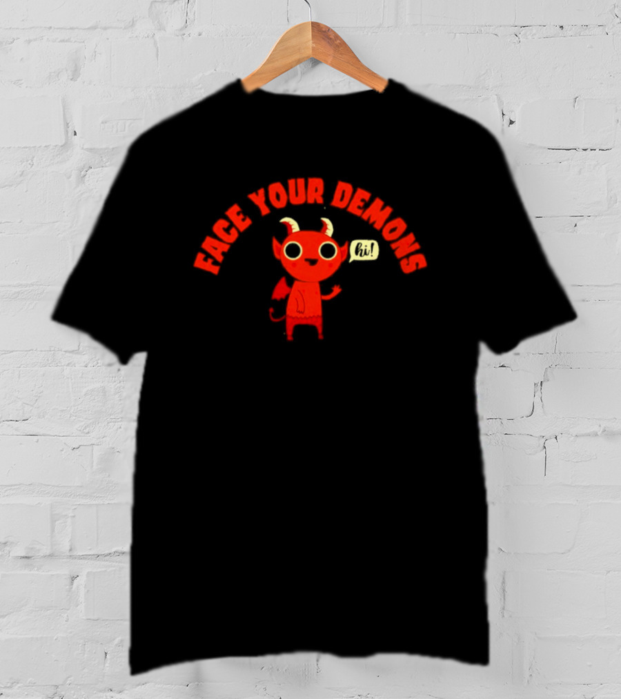 Face Your Demons Devil Cartoon T-Shirt