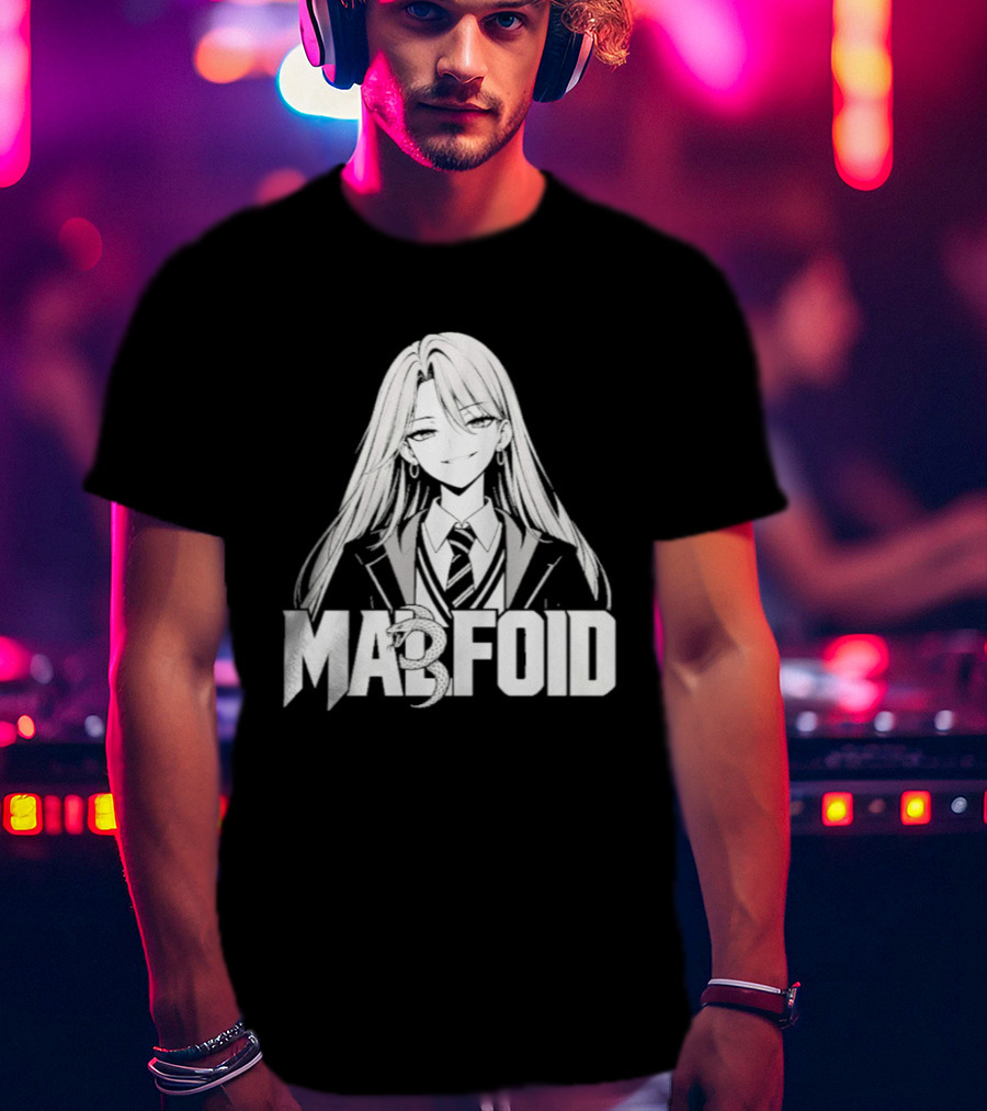 Malfroid Anime Character White Hair T-Shirt