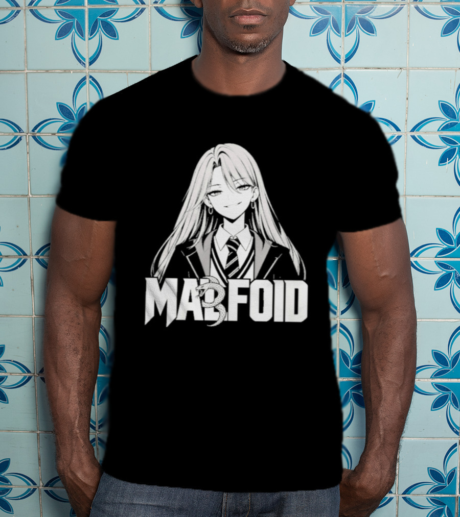 Malfroid Anime Character White Hair T-Shirt