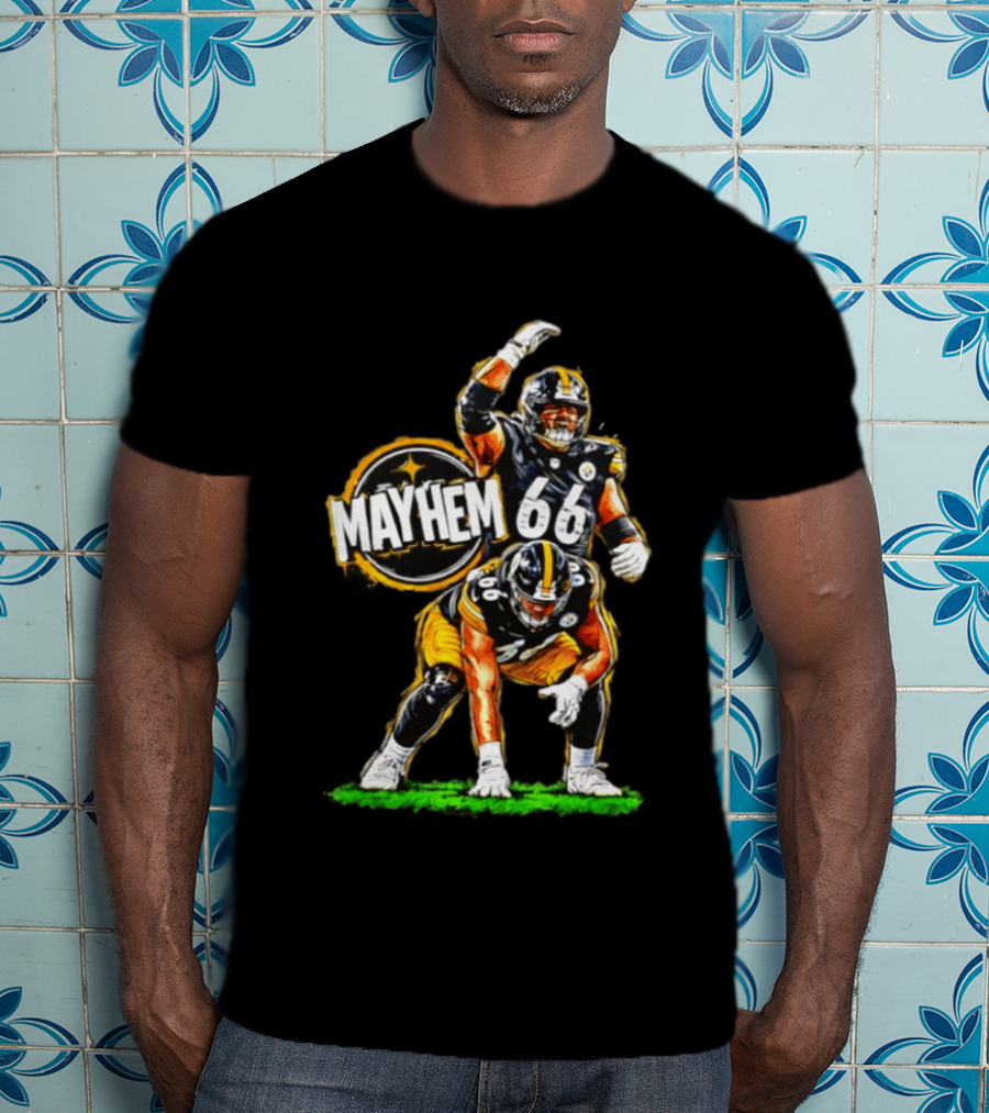 Mayhem 66 Pittsburgh Steelers Football T-Shirt