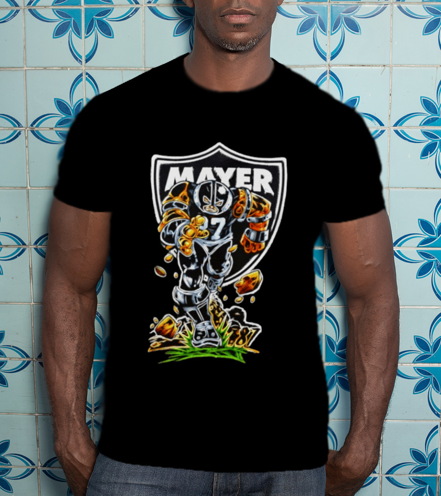 Mayer 87 Las Vegas Raiders Football Player Action Pose T-Shirt