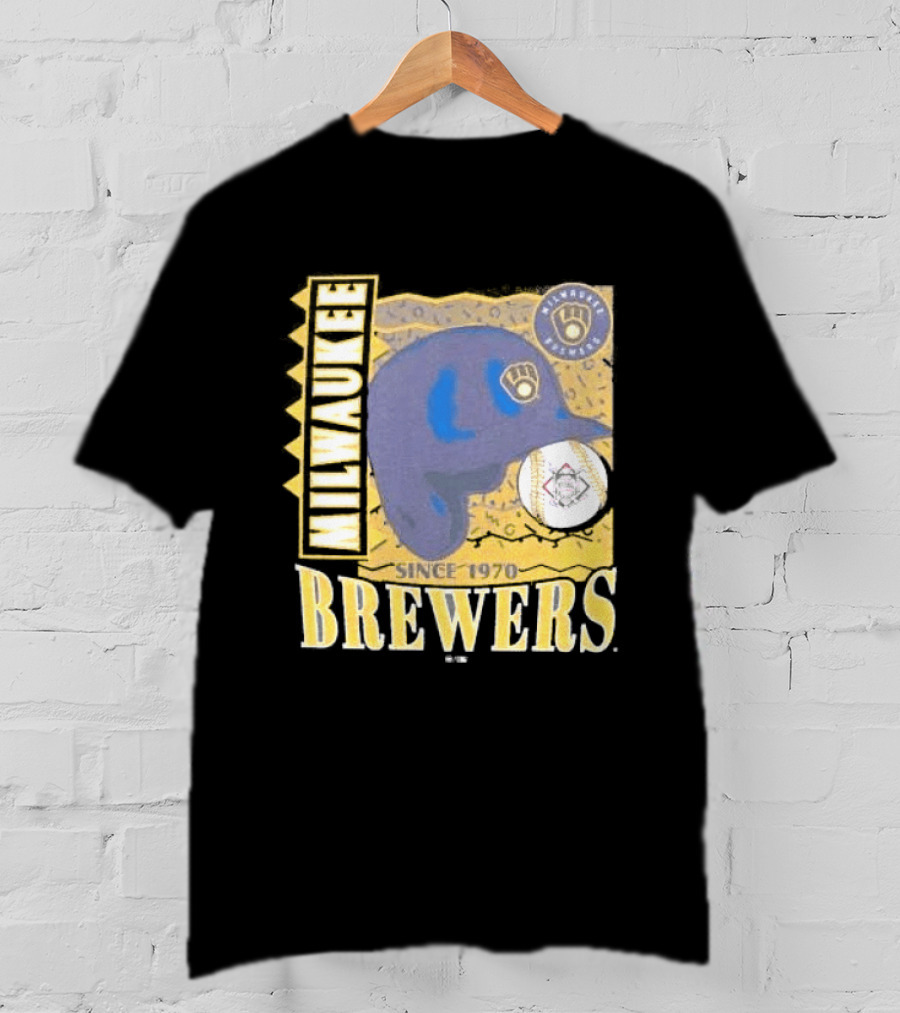 Milwaukee Brewers Since 1970 Helmet T-Shirt
