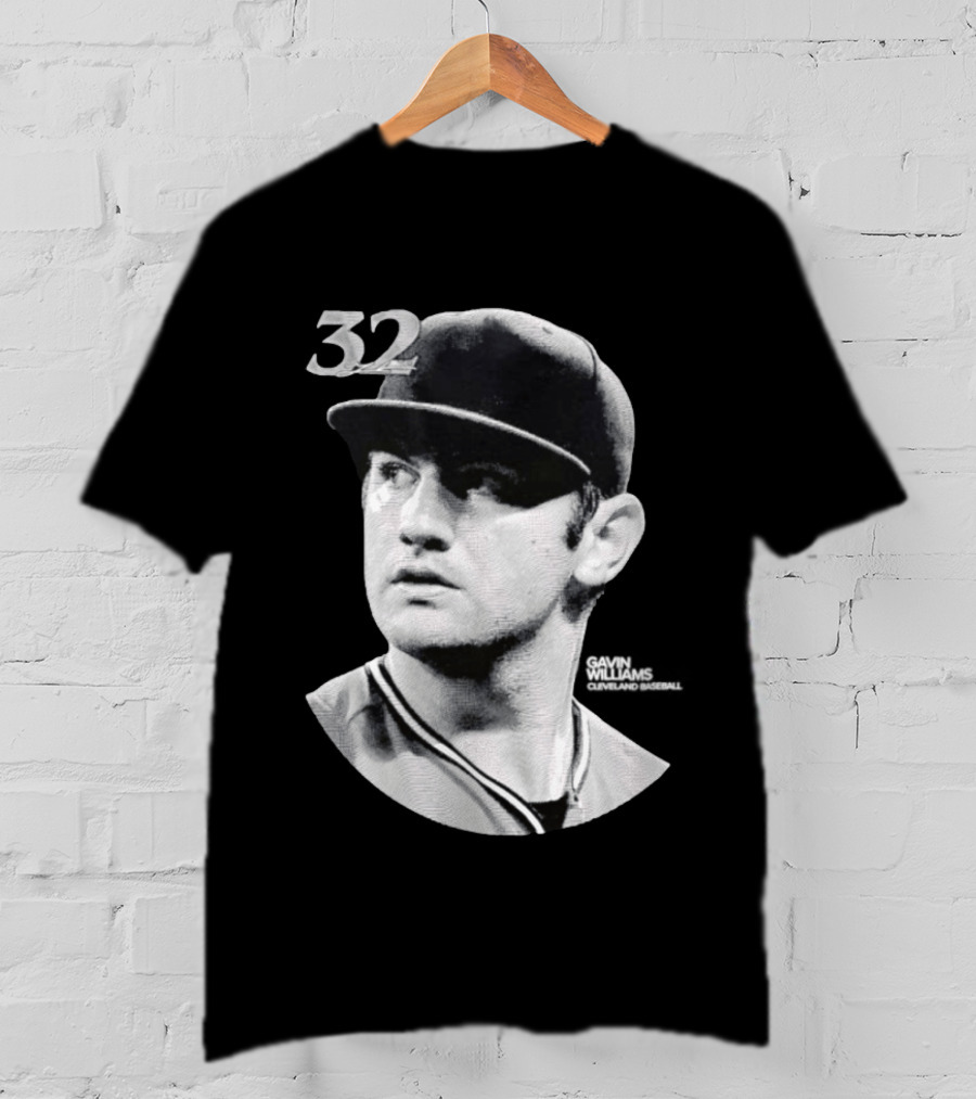 Gavin Williams 32 Cleveland Guardians Vintage Lineage Series T-Shirt