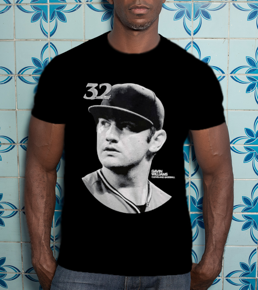 Gavin Williams 32 Cleveland Guardians Vintage Lineage Series T-Shirt