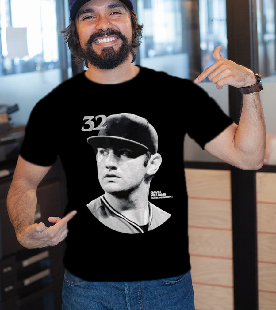 Gavin Williams 32 Cleveland Guardians Vintage Lineage Series T-Shirt