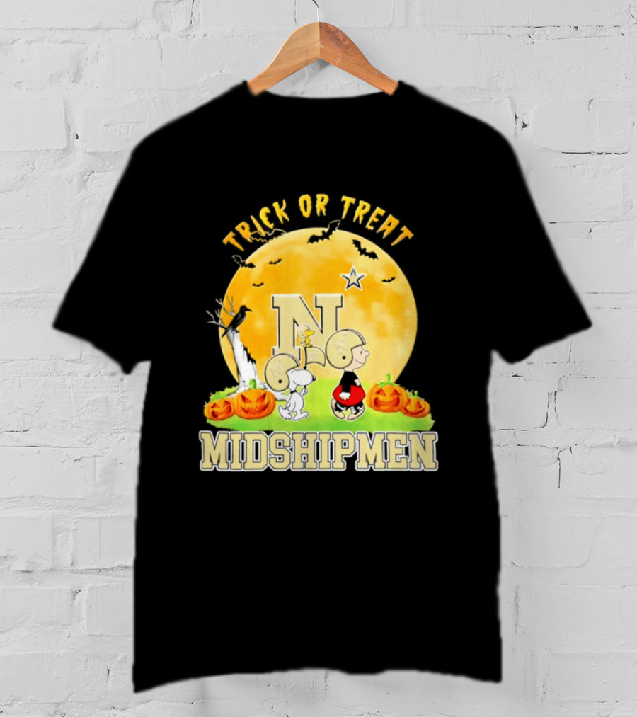 Navy Midshipmen Peanuts Trick Or Treat Halloween 2026 T-Shirt