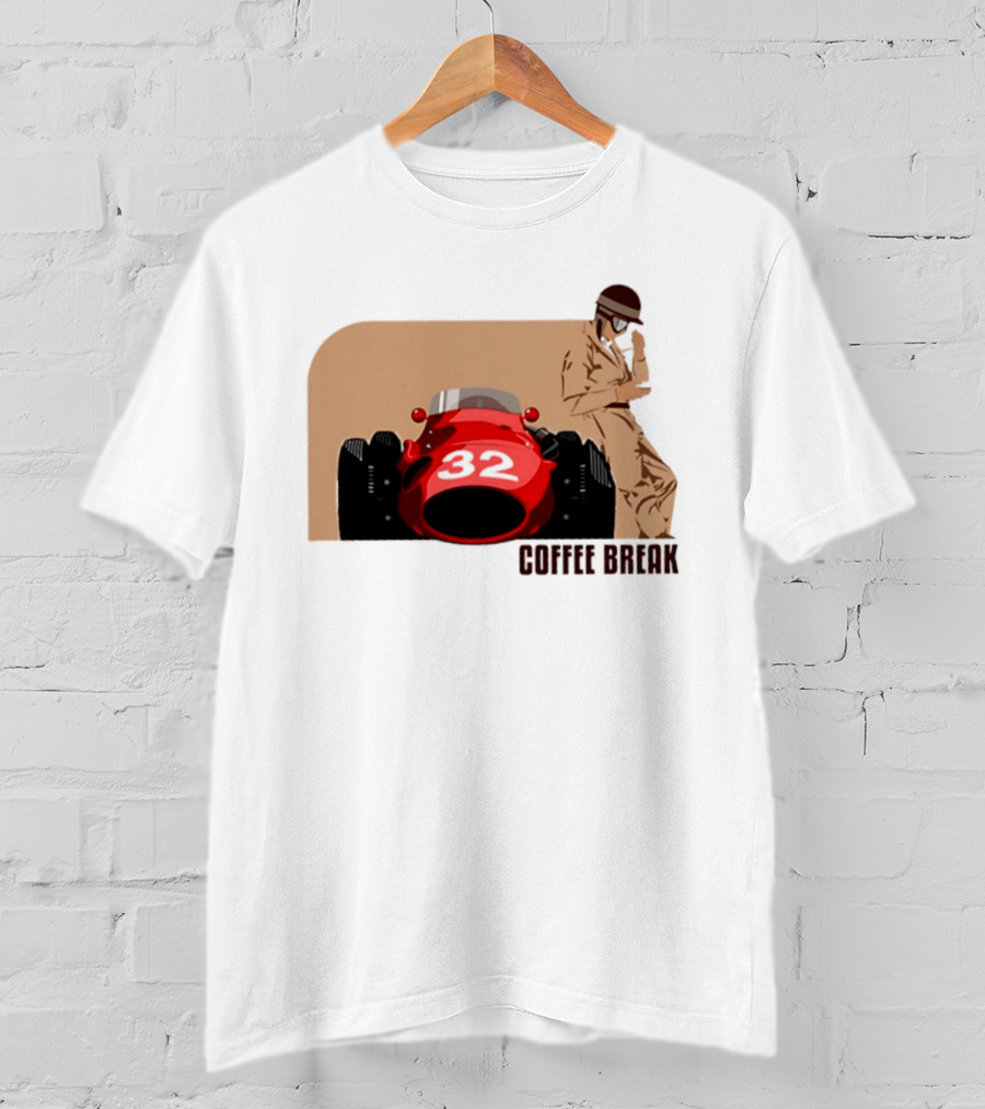 Coffee Break 32 Race Car Driver Vintage Racing T-Shirt