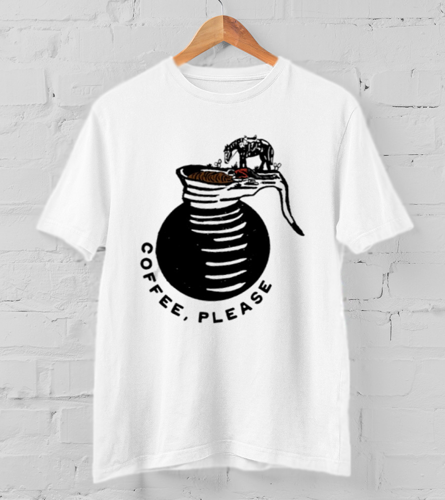 Coffee Please Cowboy And Horse Western Pot T-Shirt