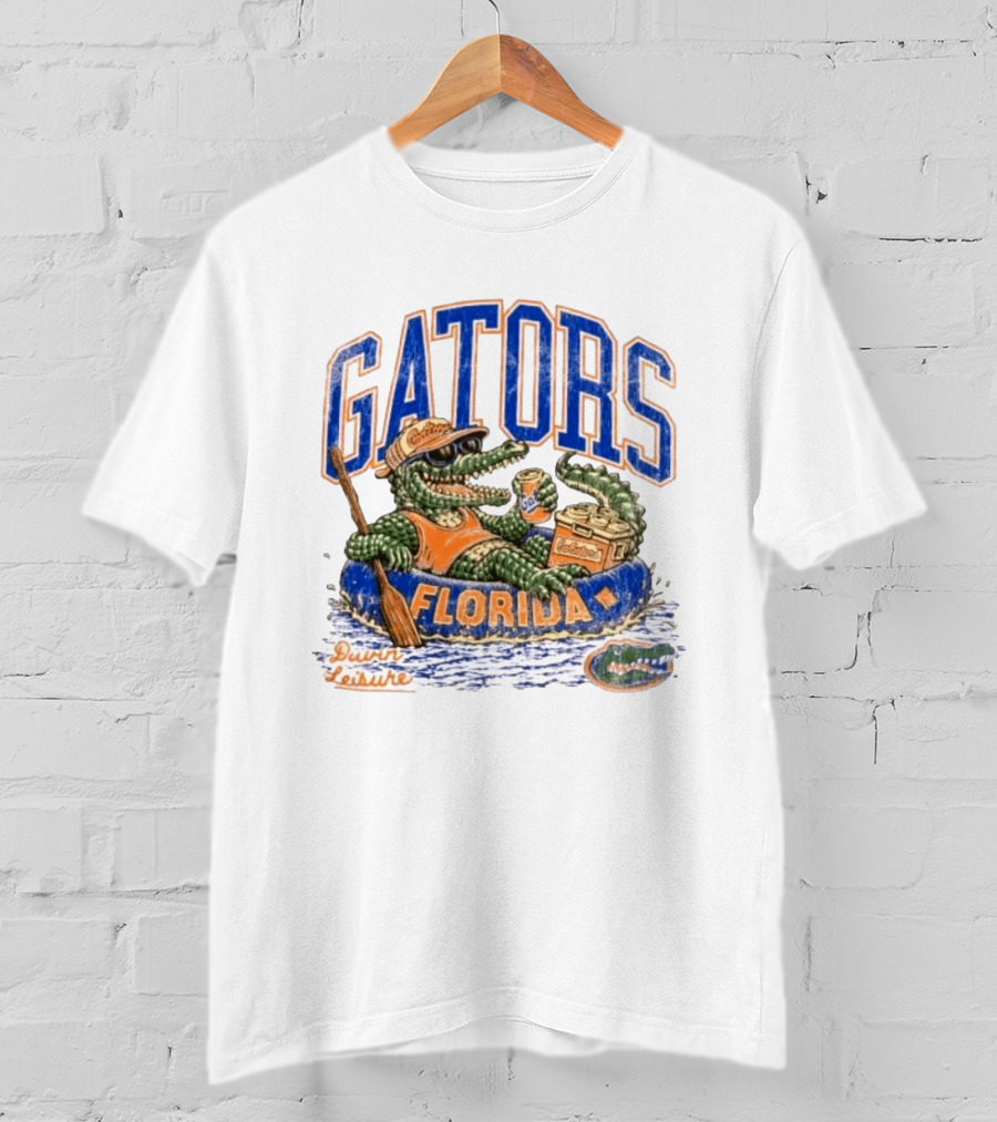 Florida Gators Duvin Leisure Alligator Floating Tube Gators Gear T-Shirt