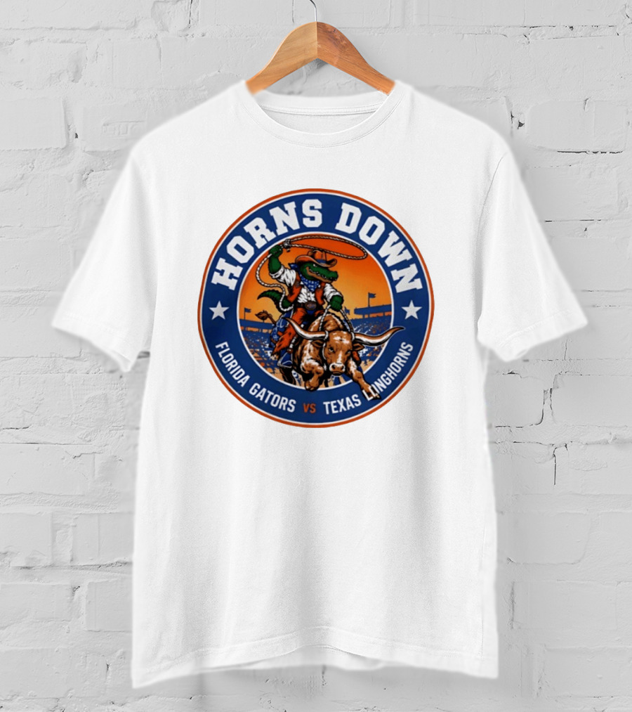 Horns Down Florida Gators Vs Texas Longhorns T-Shirt
