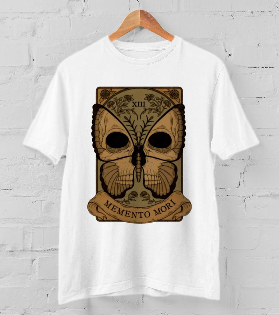 Memento Mori XIII Butterfly Skull Tarot Card T-Shirt