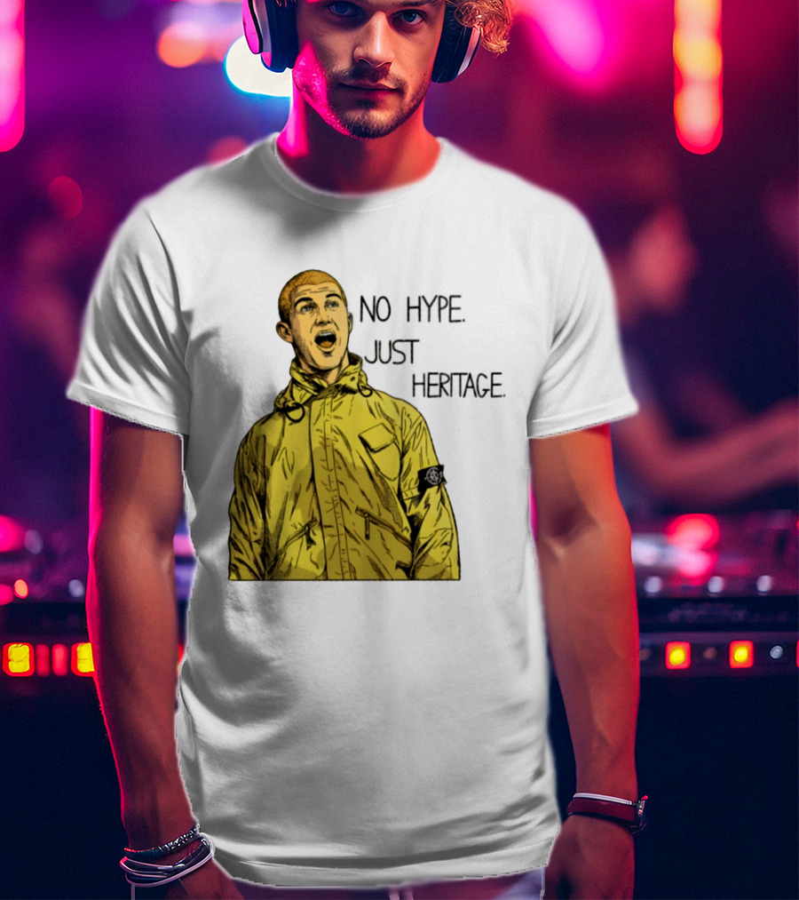 No Hype Just Heritage Ellemme Since 2017 Stone Island Yellow Jacket T-Shirt