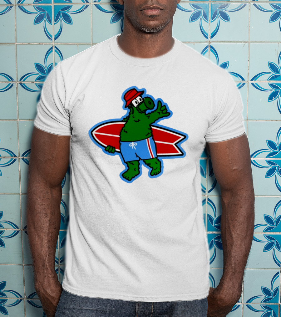 Phillie Phanatic Philadelphia Phillies Surfing Mascot 2026 Baseball T-Shirt