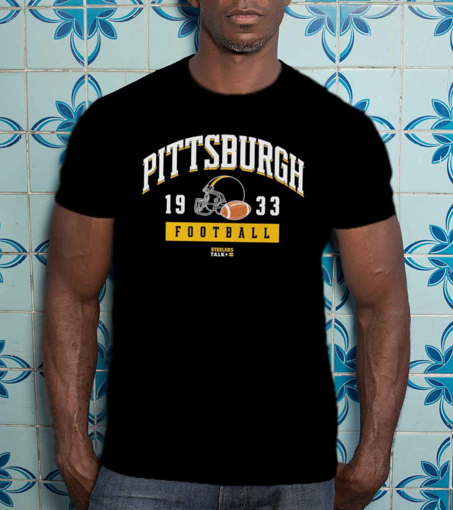 Pittsburgh 1933 Football Helmet Steelers Team Trademark T-Shirt