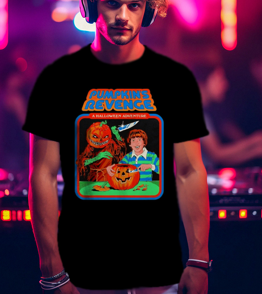 Pumpkin's Revenge A Halloween Adventure Creepy Jack O' Lantern T-Shirt