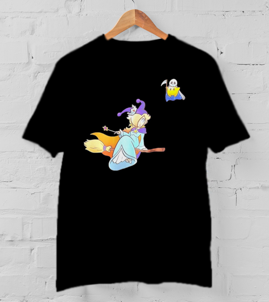 Rosalina Witch Broomstick With Luma Halloween Magic Adventure T-Shirt