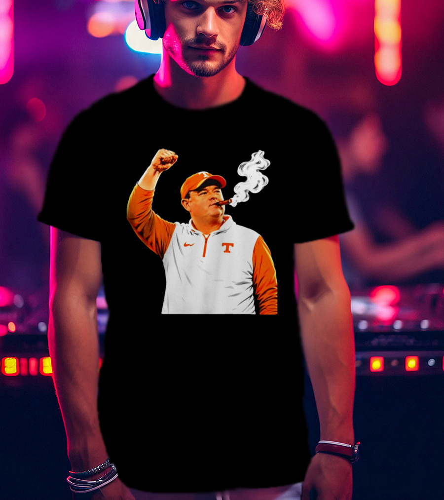Tennessee Volunteers Josh Heupel Smoke 'Em Cigar Celebration T-Shirt