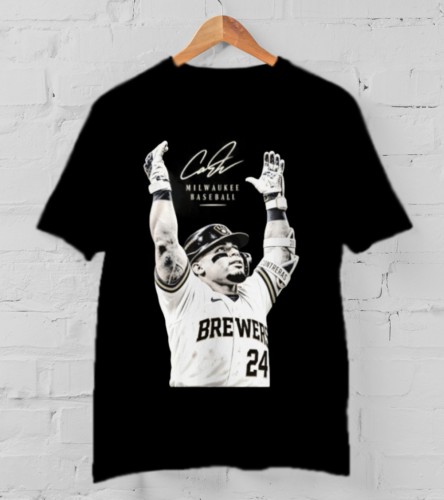 William Contreras Milwaukee Brewers 24 Victory Celebration T-Shirt