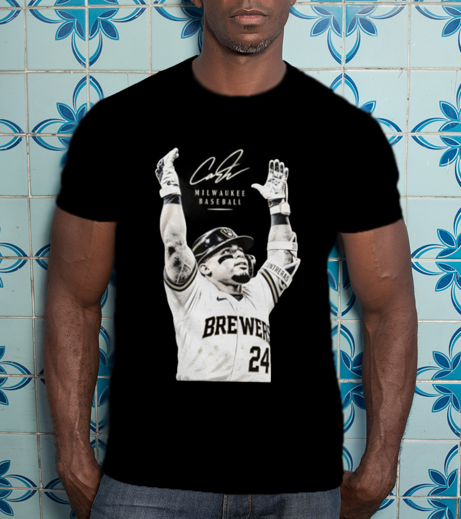 William Contreras Milwaukee Brewers 24 Victory Celebration T-Shirt