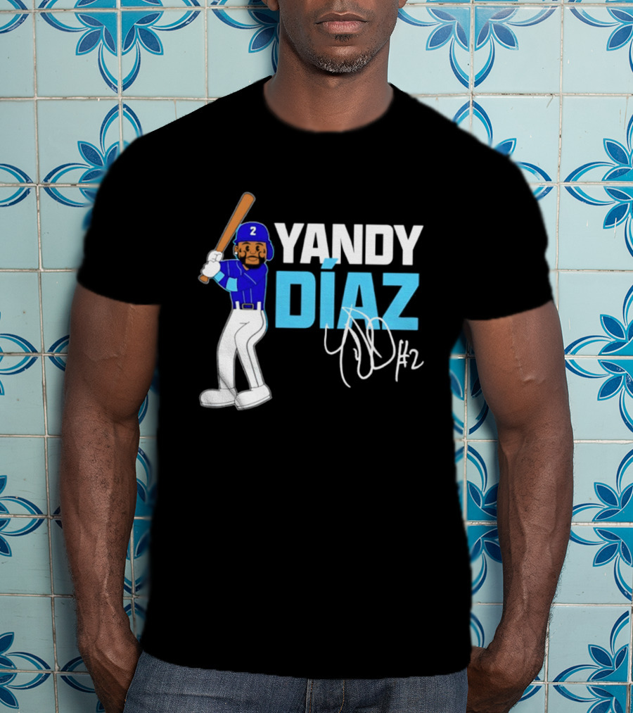 Yandy Diaz Tampa Bay Rays 2026 ALCS Cartoon Player Number 2 T-Shirt