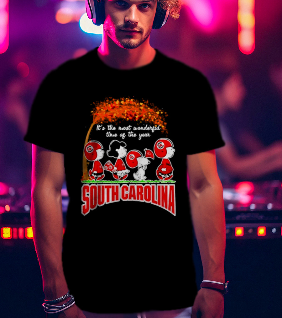 Peanuts South Carolina Gamecocks Most Wonderful Time Of The Year 2026 Football T-Shirt