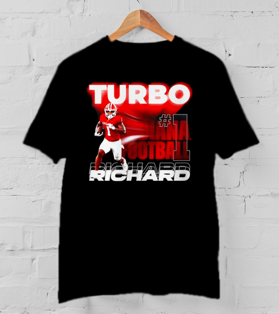 Indiana Hoosiers Turbo Richard #1 Football NCAA 2026 T-Shirt
