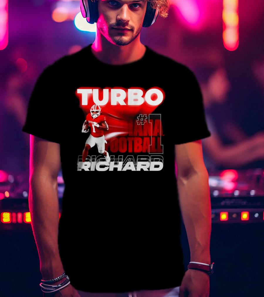 Indiana Hoosiers Turbo Richard #1 Football NCAA 2026 T-Shirt