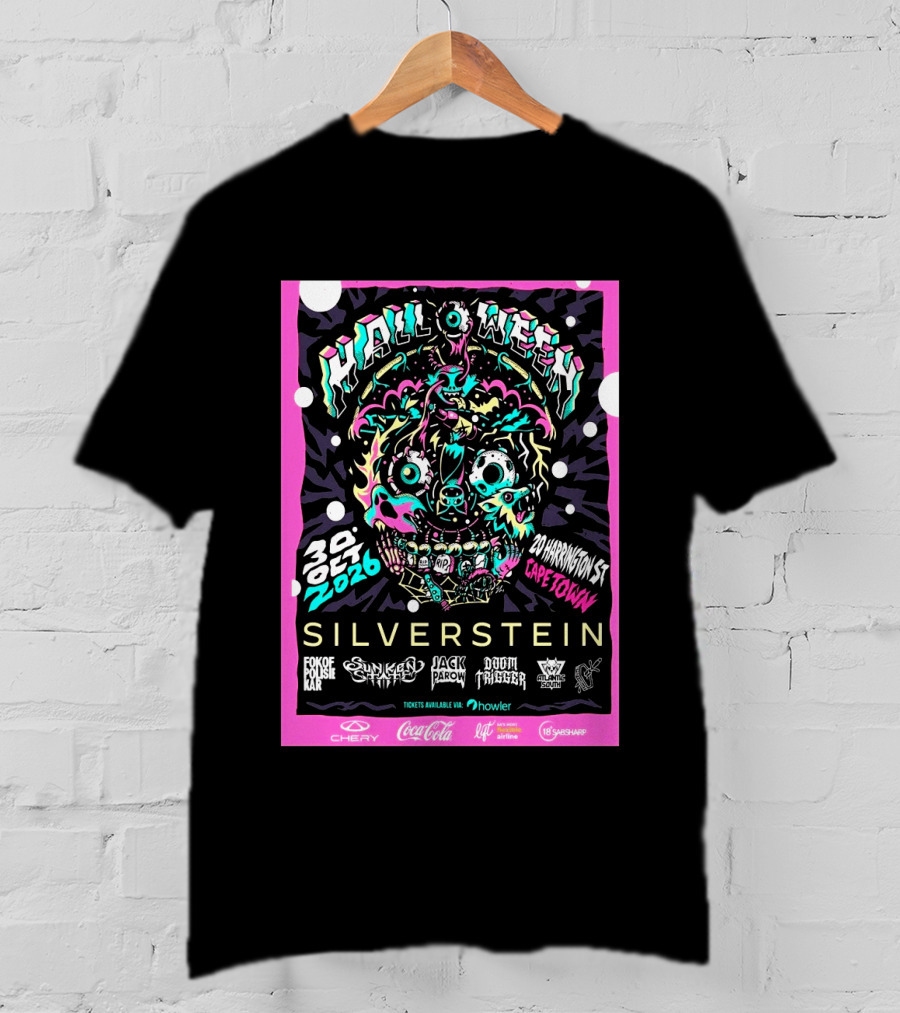 Halloween 2026 At 20 Harrington St Cape Town Featuring Silverstein And More October 30 With Howler Tickets T-Shirt