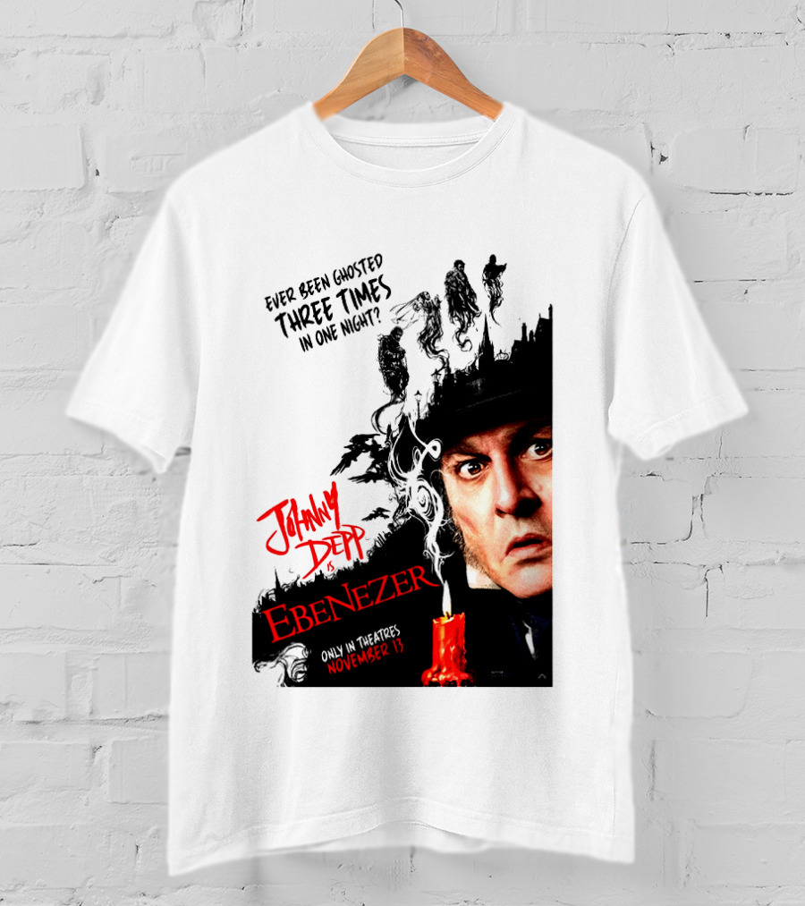 Johnny Depp Ebenezer Ghosted Three Times Movie In Theatres November 13 T-Shirt