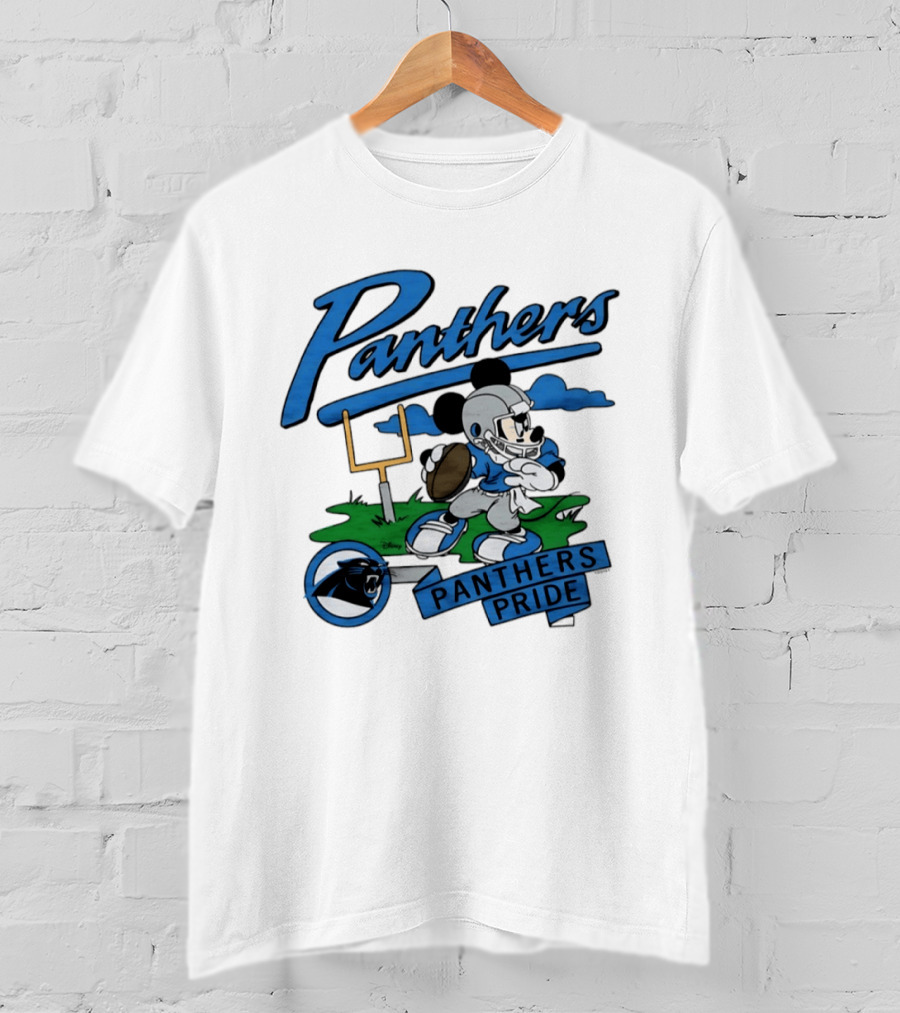 Panthers Pride Mickey Mouse Football Carolina Panthers Disney Collaboration T-Shirt