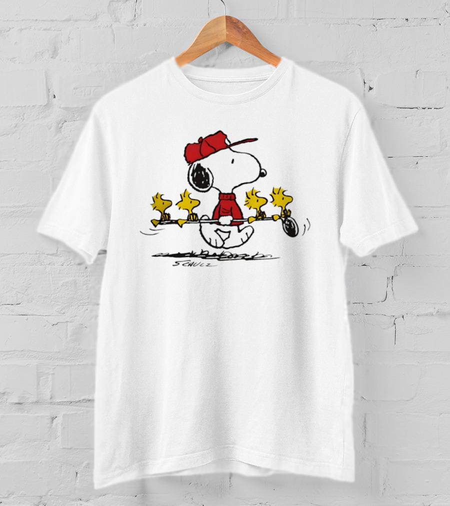 Snoopy And Woodstock Caddie Golfing Peanuts Comic Charles Schulz T-Shirt