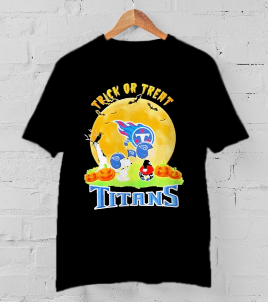 Tennessee Titans Peanuts Trick Or Treat Halloween 2026 Abbey Road T-Shirt