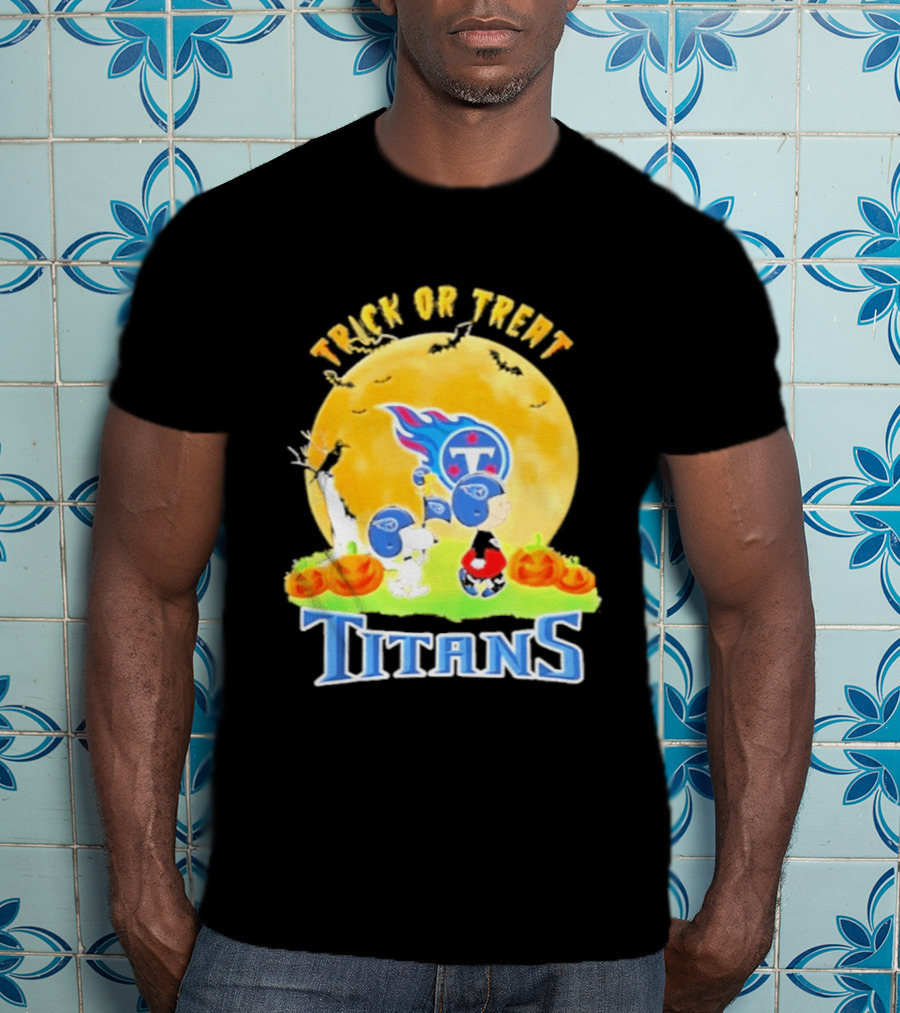 Tennessee Titans Peanuts Trick Or Treat Halloween 2026 Abbey Road T-Shirt
